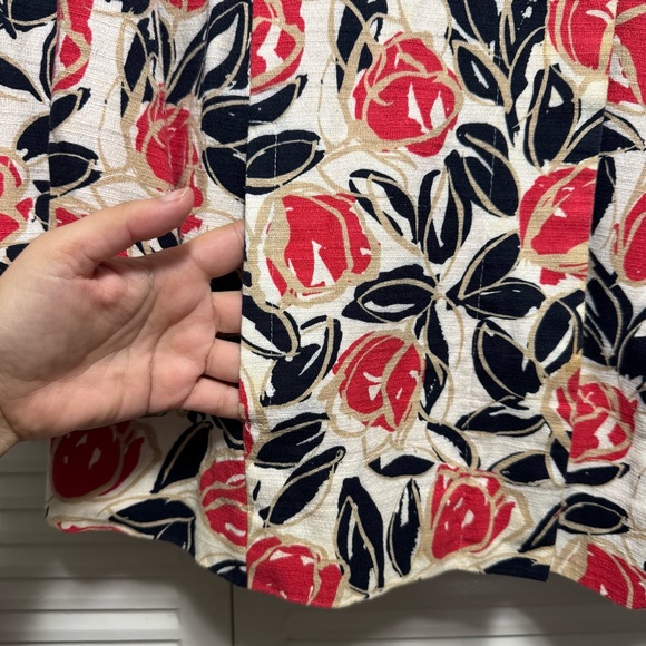 Vintage 80s Koret White Red Black Big Button Floral Jacket Women's Size XL - Picture 6 of 7